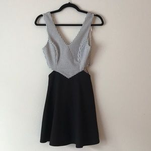 Mini dress with cut out sides. Size S.